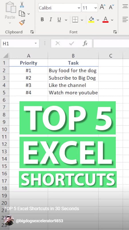 TOP 5 Excel Shortcuts in 30 Seconds